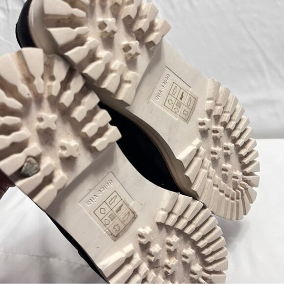 Dolce Vita Black Leather Loafers with Textured Design - Picture 8 of 8